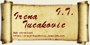 Irena Tucaković vizit kartica